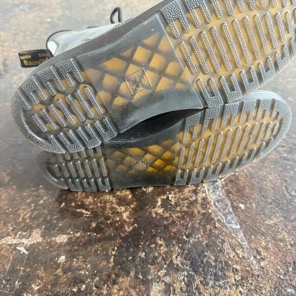 Dr Martens Boots Zavala Glossy Patent Leather Combat NWOT Unisex Womens 7 Mens 6 - Picture 4 of 7